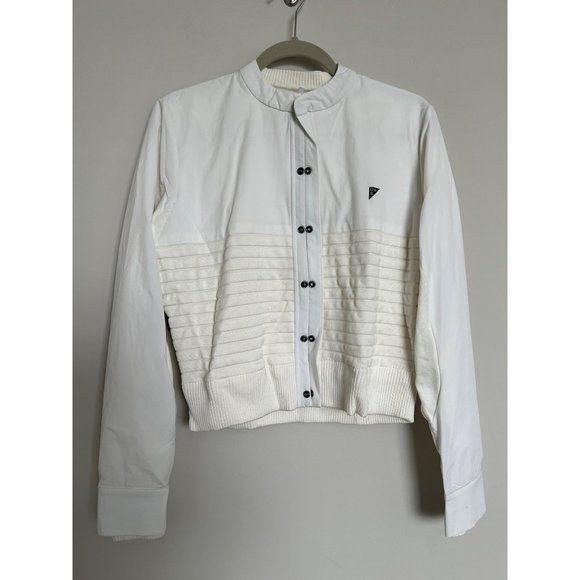 Under Armour Sportswear UAS - White w/ Blue Snap Buttons Jacket - Size Medium - Picture 2 of 8